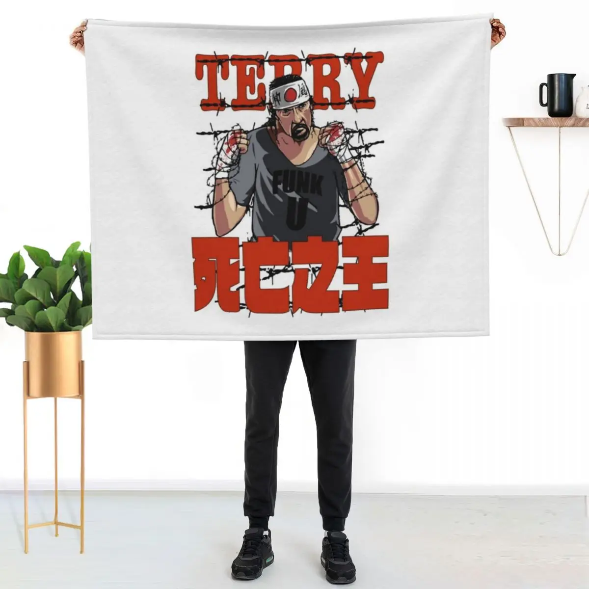Terry Funk King of Death Throw Blanket Cozy Microfiber Throw Blanket for Home Bedroom