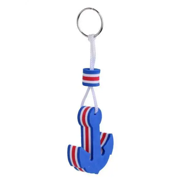 3X Boating Foam Floating  Keychain Gift Toy- Sailing Anchor Shaped Blue