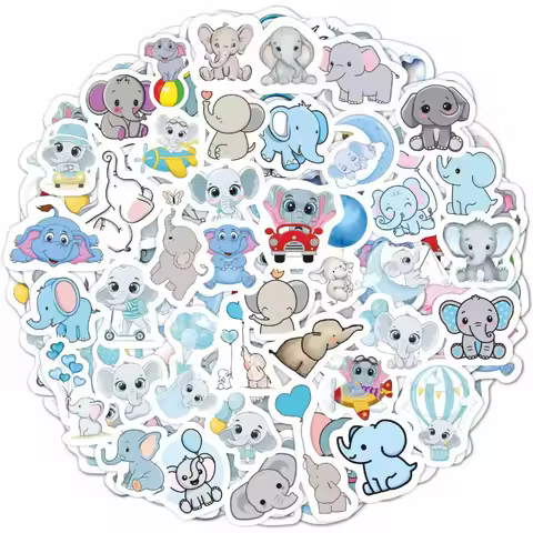 Elephant Stickers for Water Bottle and Laptop Fun and Unique Decorative Decals for Personalizing Belongings Perfect Gift Idea f