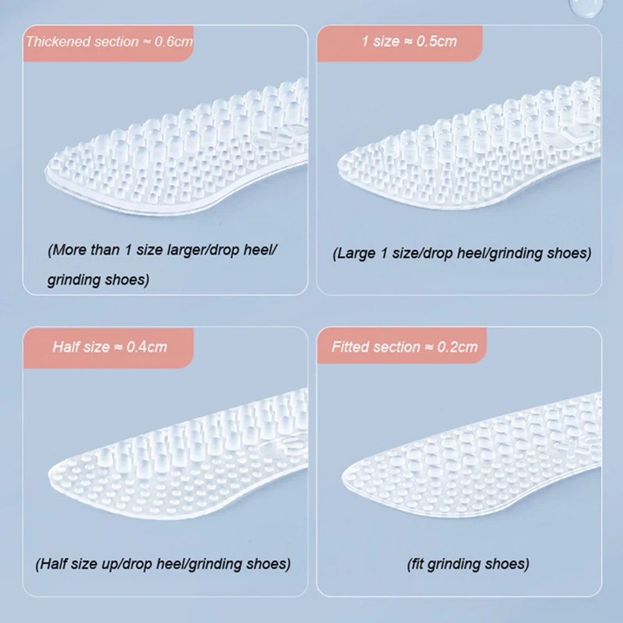 Heel Stickers Anti Slip And Foot Grinding Stickers Universal Transparent And Invisible Adjustable Shoe Size For Children Silicon