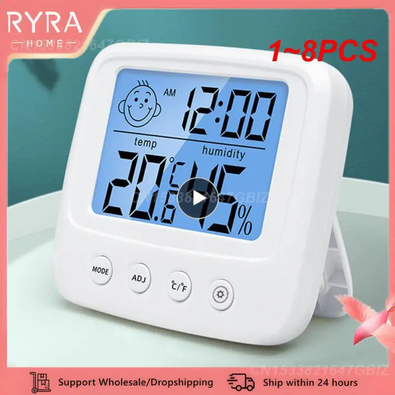 1~8PCS Digital Temperature Humidity Meter Backlight Home Indoor Electronic Hygrometer Thermometer Weather Station Baby Room