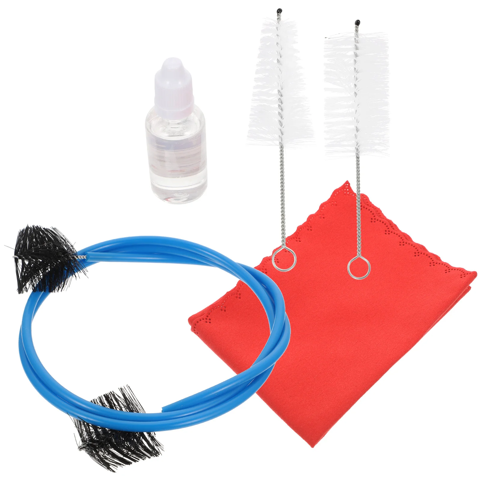 1 Juego de Kit de limpieza de trompeta, herramientas de limpieza de instrumentos duraderas y prácticas, cepillo Flexible para mantenimiento de válvula de aceite de tubería