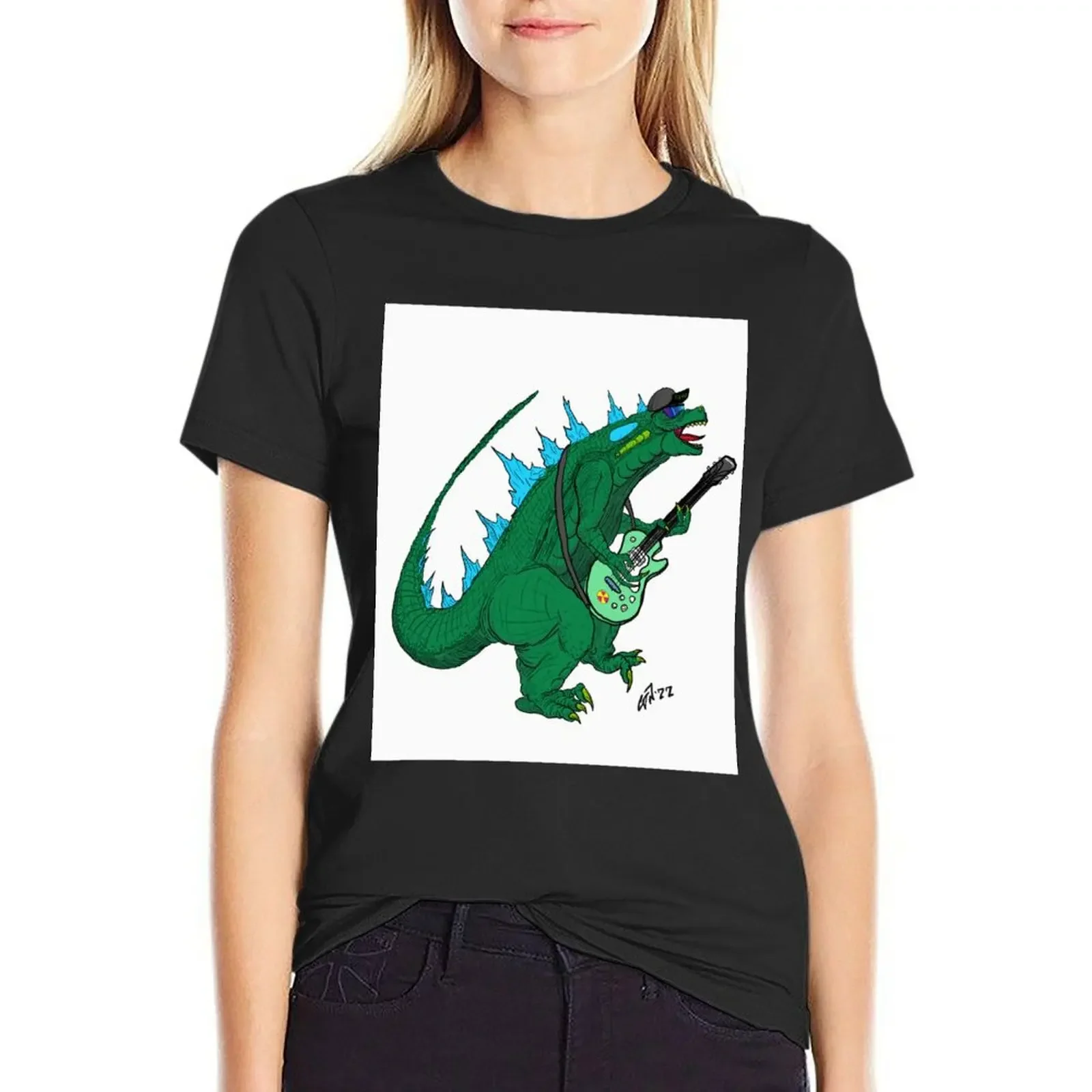 

Atomic Thunder Lizard Shreds! T-Shirt animal prinfor tees funny designer clothes Women luxury