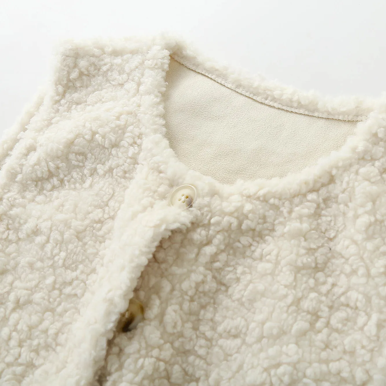 ラムファーベスト レディース 秋冬 暖かいアウター トレンド ショルダーパッド ジャケット コート 通勤 スタイリッシュ ラウンドネック ロング丈...