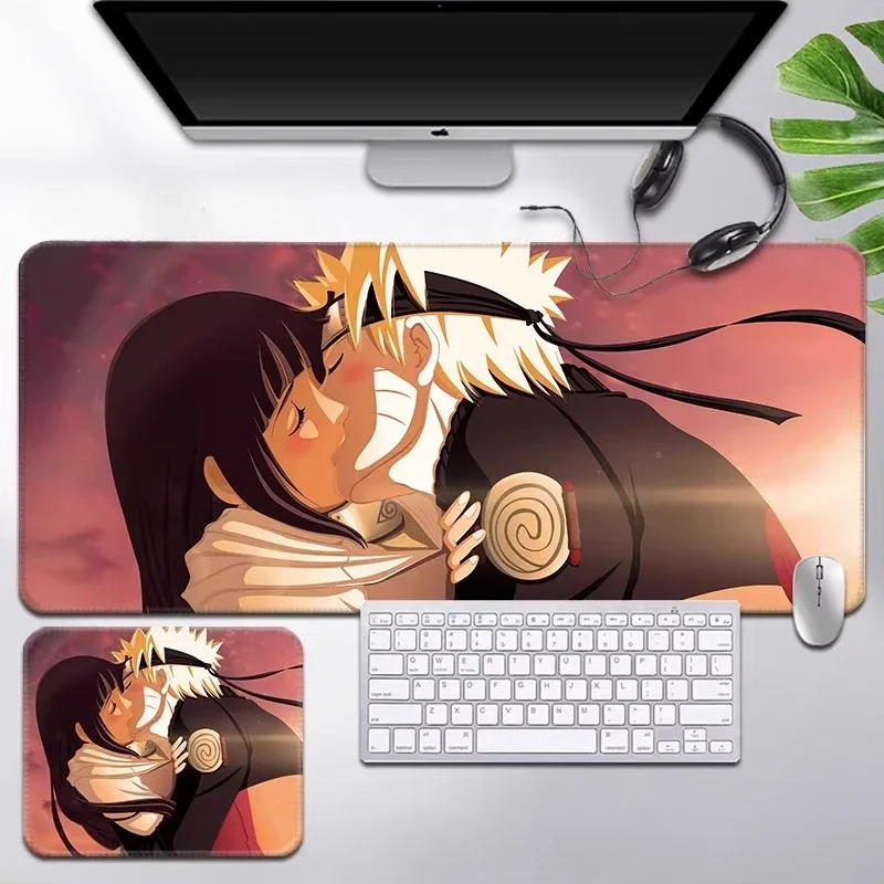 Boys Cartoon Anime Hinata Leather Mouse Pad Naruto Ninja Oversized Gaming Keyboard Office Desk Pad Anime Office Small Mouse Pad