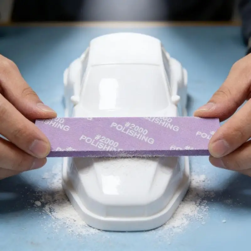 

652F 9 Pieces Multiple Purpose Grinding Polishing Sandpaper Sponge Set 400 Grits