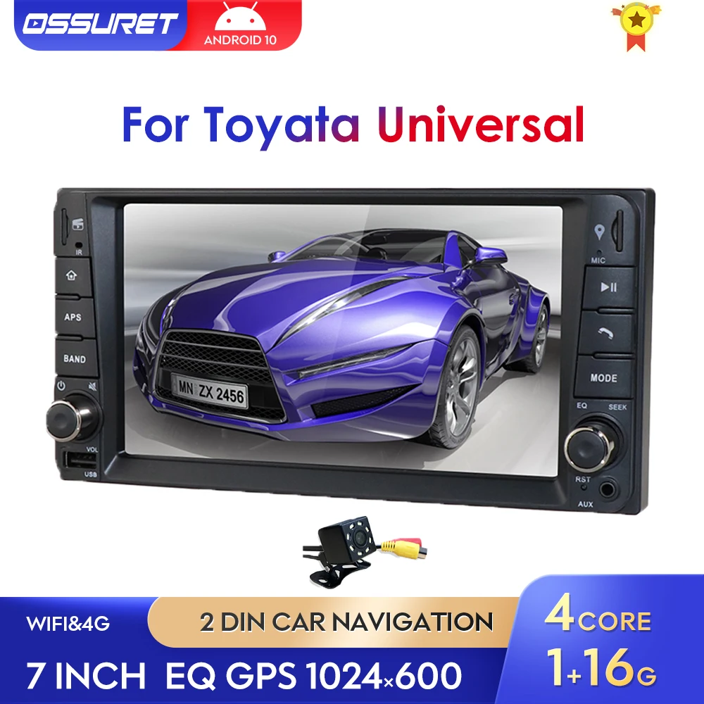 

2 Din Android Universal Car Multimedia Radio Player Stereo for Toyata Vios Crown Camry Hiace Corolla RAV4 Terios 4Runner MR2 RDS