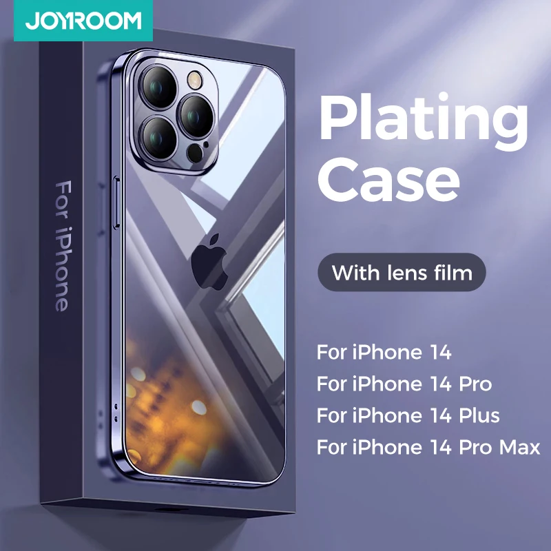 Joyroom Upgrade Plating Phone Case For iPhone 15 Pro Max  All Inclusive Lens Soft TPU Clear Case For iPhone 14 13 12 pro max