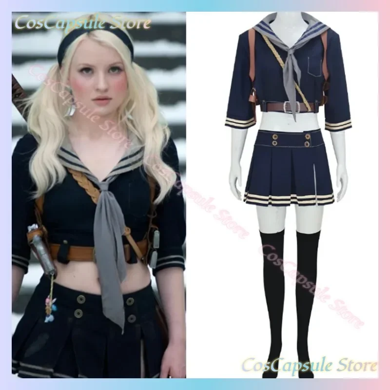 Sailor Suit Emily Cosplay Sucker Punch Outfit Costume Skirt Disguise Jk Uniform Preppy Dress Women Halloween Carnival Party Show