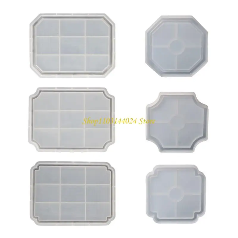 N5KE DIY Chinese Plate Silicone Mold Eco-Friendly Tray Mold for Casting