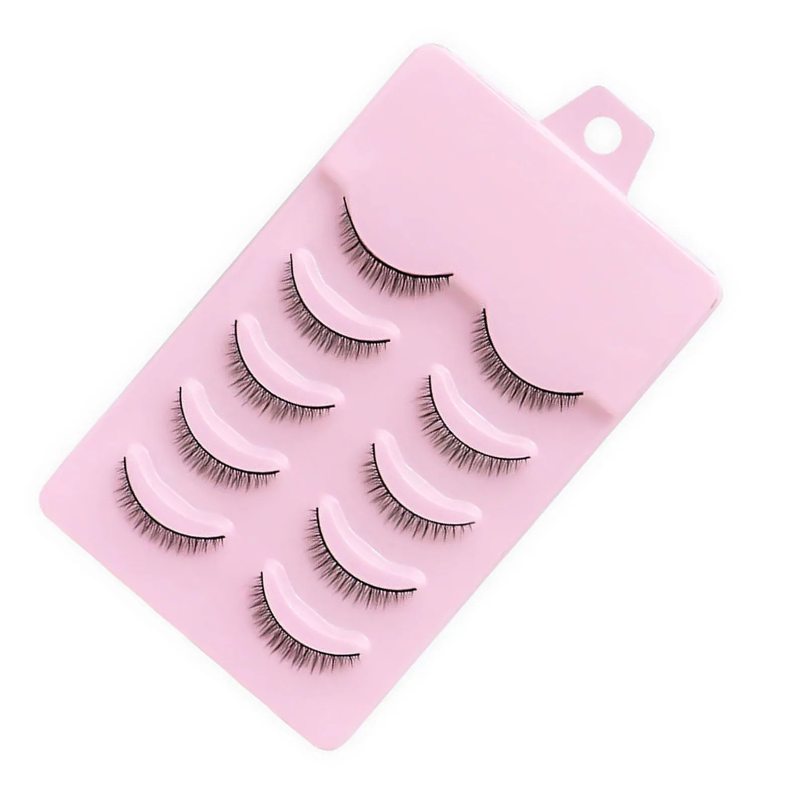 Pestañas postizas Wispy, pestañas postizas fáciles de aplicar, volumen hinchable completo, tira reutilizable, maquillaje DIY, uso en salón de belleza, 5 pares