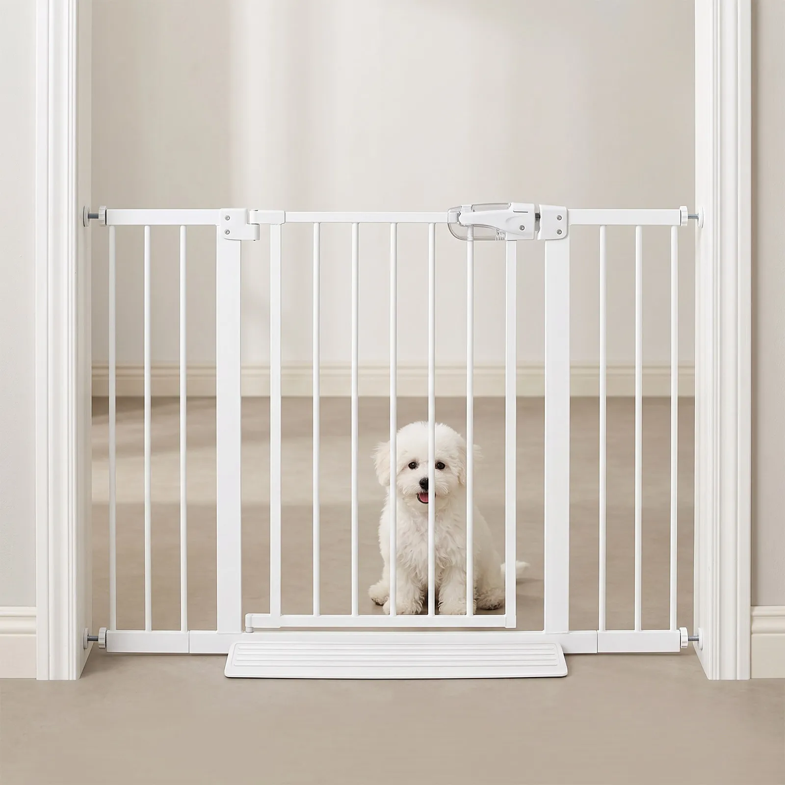 2Pcs Anti-Kick Foot Pedals Gate Security Pet Gate Doorway Reinforcement Accessories White Door Transition Strip