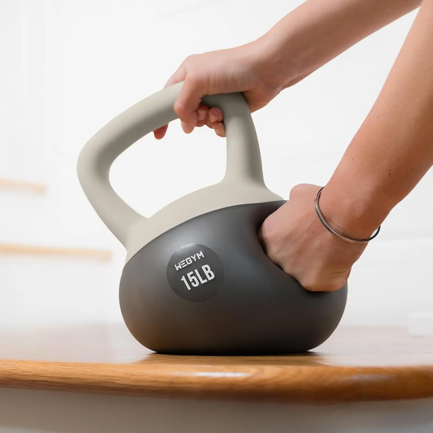 Kettlebells with Cushioned Impact-Resistant Base and Anti-Slip, Wide-Grip Handle for Home Workouts, Weightlifting, and Personal