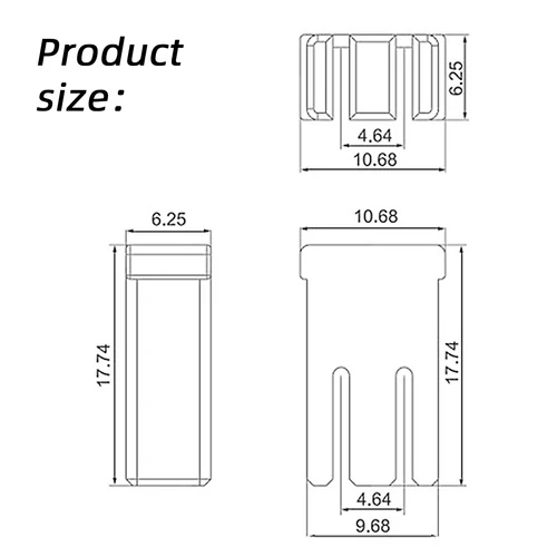 Imagen 2 del producto 14/28 Uds coche ranurado 15A 20A 25A 30A 40A 50A 60A 32V Mini Kit de fusibles de casete en forma