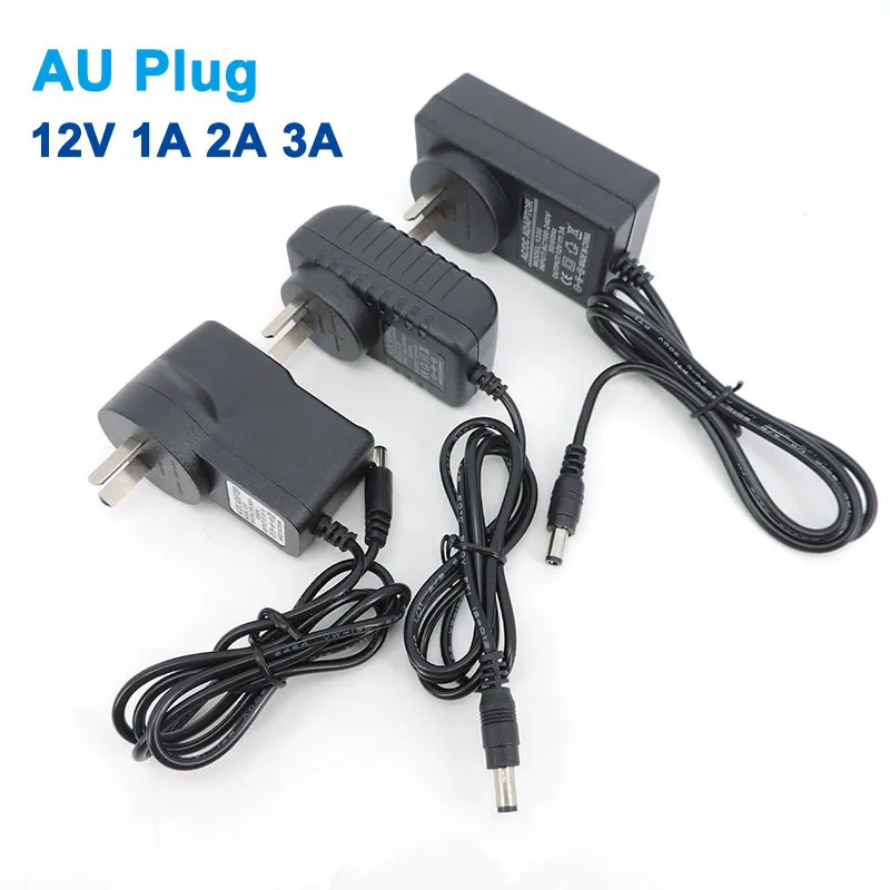 AU NZ Plug AC 220V to Transformer Australia DC 12V 1A 2A 3A 2000ma 3000ma Power Supply Charger Adapter 5.5x2.5 2.1mm new Zealand