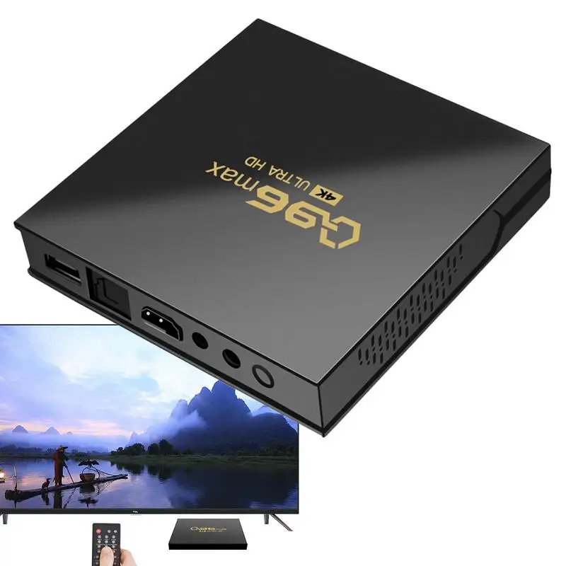 

Media Player Box Original Q96 Max Plus Ultra For Androids 10 TV Box Amlogics 905l2 Av1 Wifi Bt 4k Q96 Max Media Player Set Top