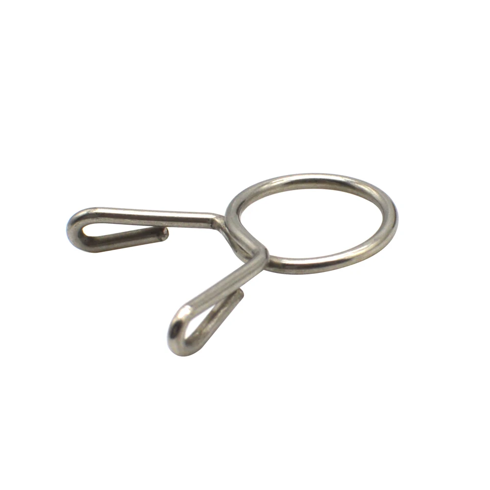 Custom 304 stainless steel small round single wire adjustable torsion spring  hose clamp for tube