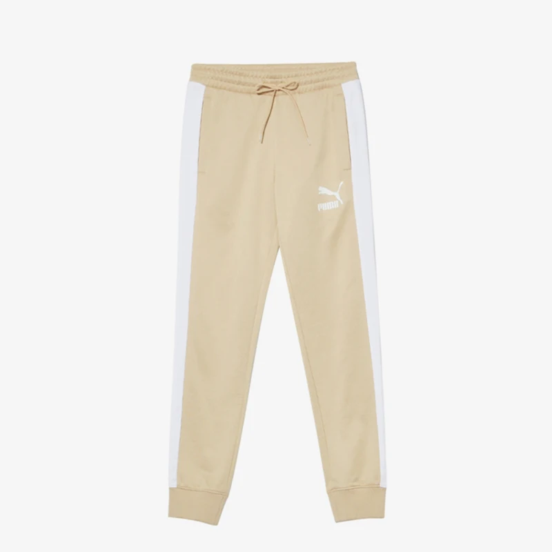 

Оригинальные мужские спортивные дышащие повседневные длинные брюки Puma ICONIC T7 с завязками на манжетах и вставками из разных материалов 531390-24