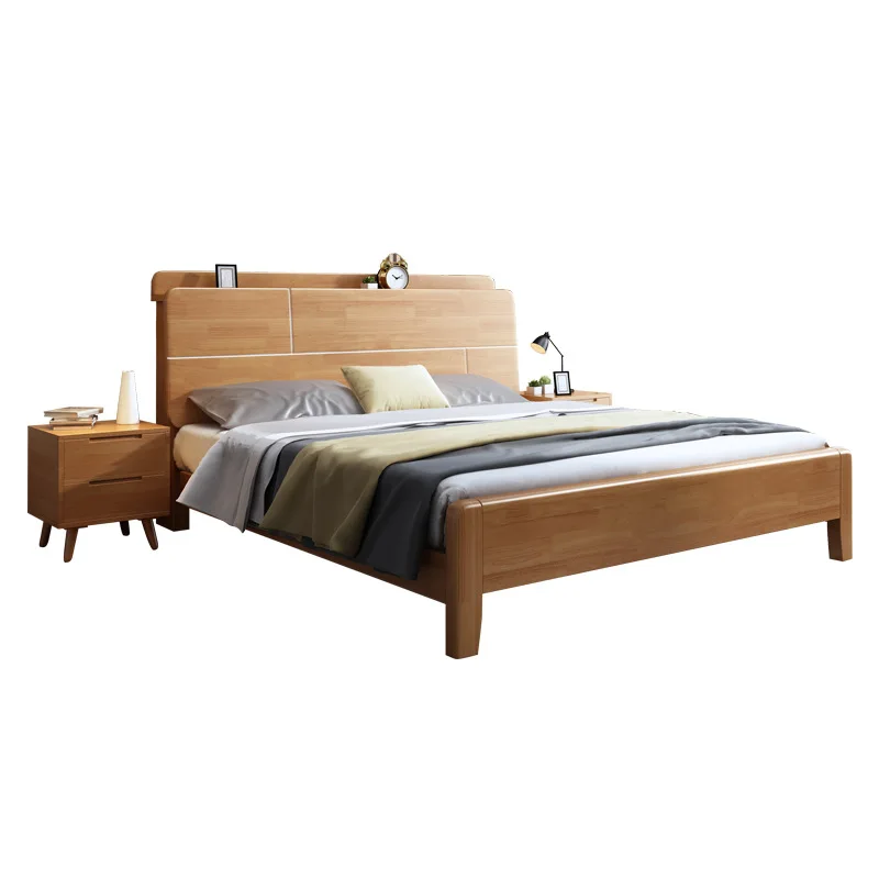 

Modern Minimalist Chinese Style High Box Storage Bed Room Set Furniture The Bed Single Or Double Option