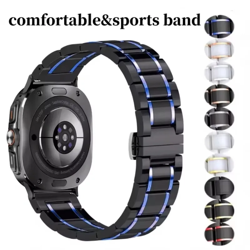 

Ceramic Metal Strap for Samsung Galaxy Watch Ultra 47mm Comfortable Bracelet Watchband for Galaxy Watch 7 Ultra Accessories Band
