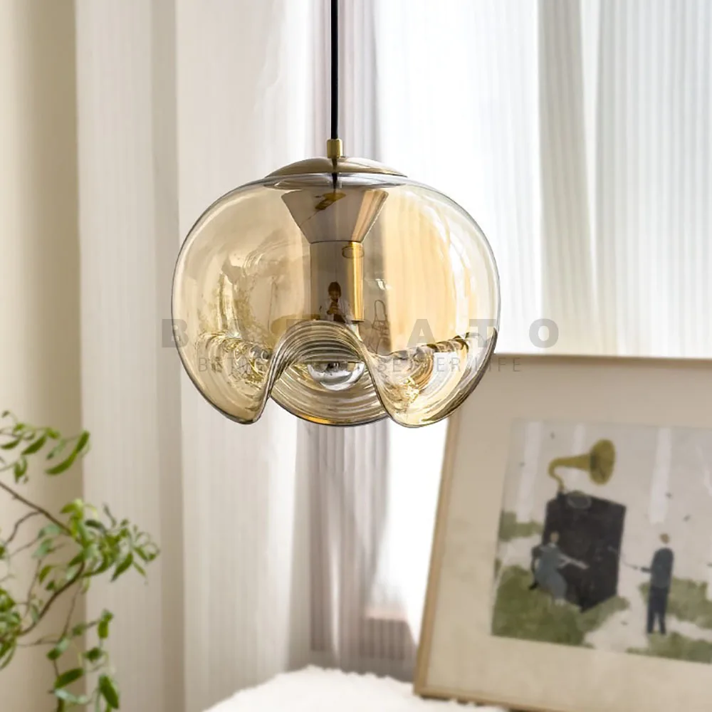 Nordic Pendant  Lighting Fixture Bedside Corridor Ceiling Lamp Wall Decoration Diffuse Reflection Mirror Glass E27 Home Decor