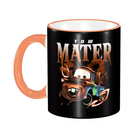 Customized Car 95 Lightning Mcqueen Coffee Mug DIY Funny Cartoon Movie Ceramic Mug Cup Creative Present