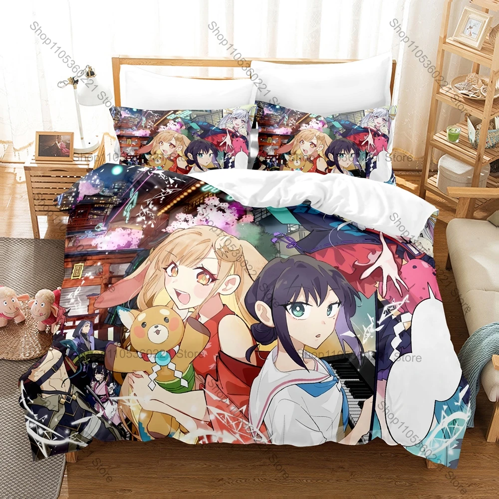 2026 Anime Cosmic Princess Kaguya 3Pcs Bedding Set Duvet Cover Set Bed Sheet Set for Bedroom Dorm Room Decor Multiple Sizes
