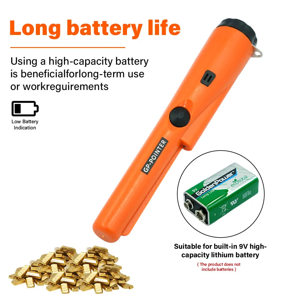 Metal Detector Treasure Hunter GP Pointer Professional Handheld Finder Pin Pinpointing Waterproof 360 °Strong Induction