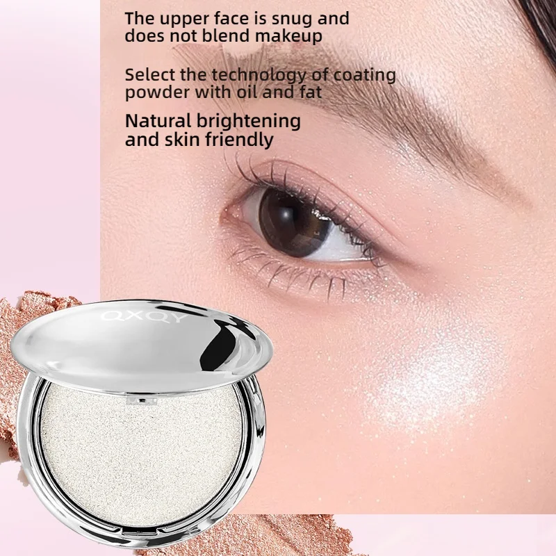 QXQY Polvo resaltador estroboscópico de diamante: brillo ultrafino y brillo intenso, brillo edifiable para rostro/cuerpo, M sin crueldad