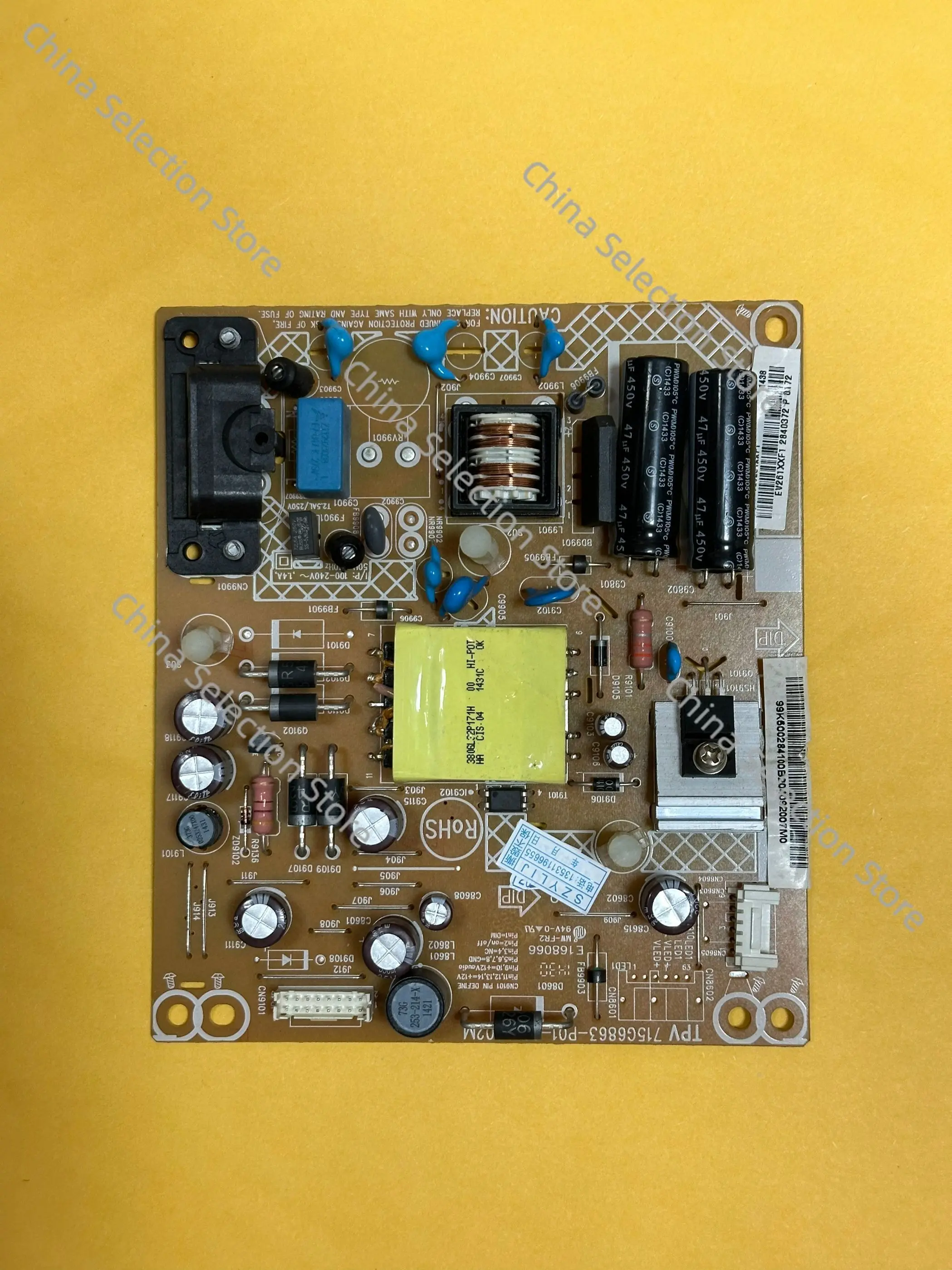 

100% test for 32PHF3750/T AOCLD32E01M power board 715G6863-P01-001-002M