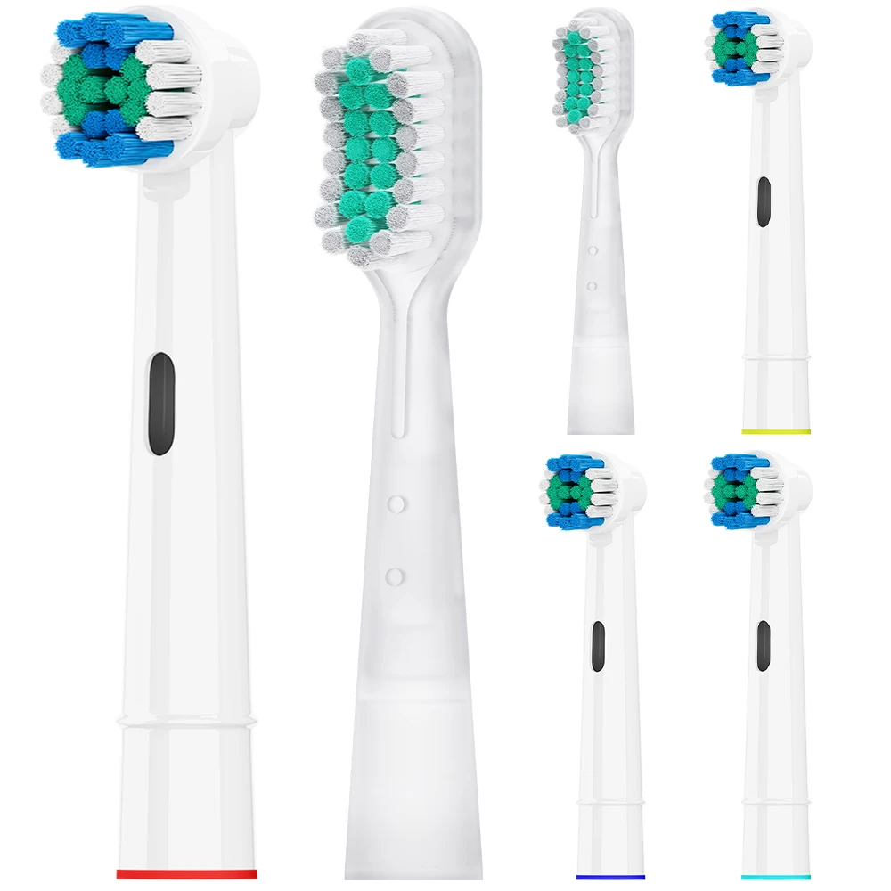 

Сменные насадки для зубных щеток 4/8 и 2 насадки для вибрационных зубных щеток, совместимые с электрическими зубными щетками Oral B, для моделей 1000 и 100