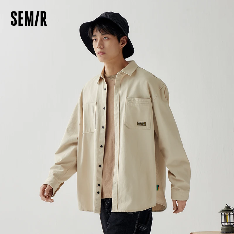 Semir 2023 Men Shirt Long-sleeved Shirt Autumn New Oversize Trendy Commuter Shirt Jacket for Men