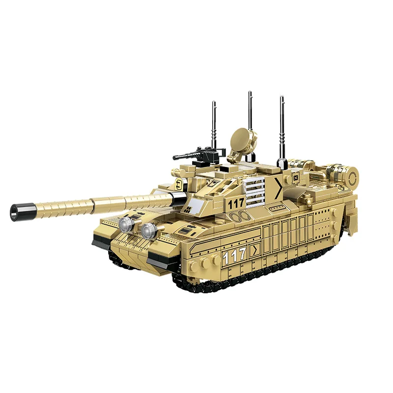 WOMA Creative Challenger 11 Main Battle Tank Building Block Weapon Model Assembly Building Block Toy DIY Boy and Girl Toys