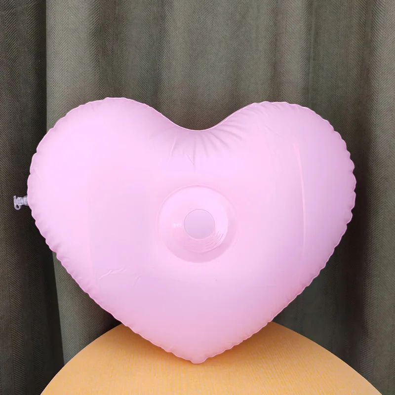 Inflatable love heart pillow love posture air mattress furniture pillow body support cushion men\'s and women\'s play toy pillow