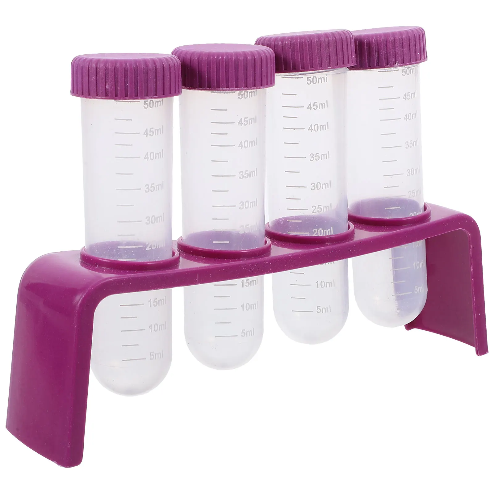 

1 Set 4-Hole Test With Graduated Tubes Multi-Functional Lab Tube Holder For Scientific Experiments Reusable Rack Tube