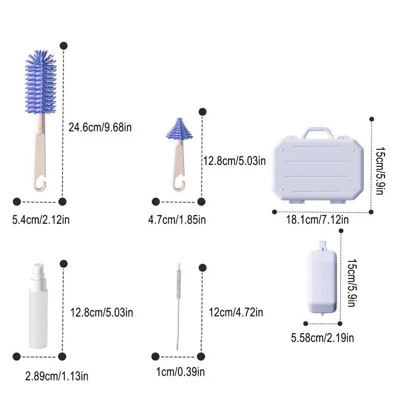 小さな子供のためのシリコーンクリーナーセット,再利用可能なクリーニングブラシ