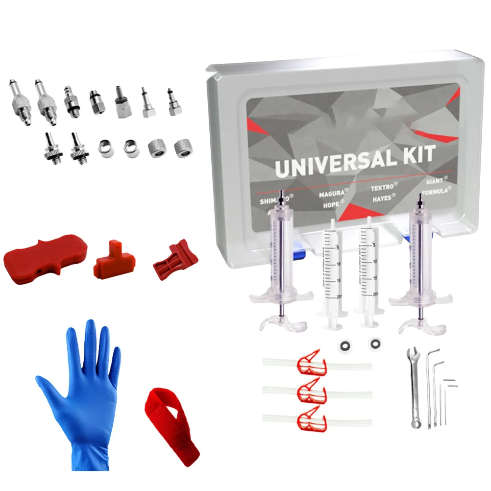 1Set Bike Brake Oil Bleeding Kit Tool Durable Premium Alloy Convenient Brake Oil Adding Tool Compatible Avid Formula