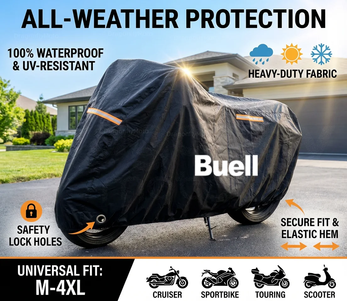 

For Buell 1125R 1125CR XB12R XB12Ss XB12Scg Ulysses XB12XT XB9 190T Waterproof Motorcycle Covers Motors Dust Rain Snow