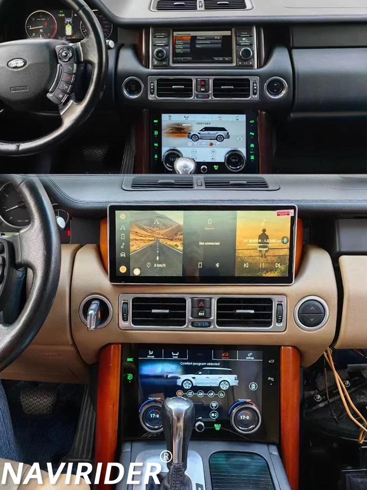 256GB Carplay 12.3 "Navi Scherm BT Stereo Voor Land Range Rover V8 L322 2002-2012 Android 15 DSP Auto Multimedia Video Player HU - afbeelding 2