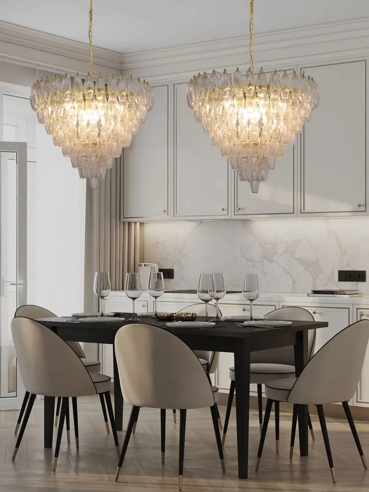 

Green Life Art Deco Gold Chrome Dimmable Led Chandelier Hanging Light Suspension Luminaire Lampen Pendant Light For Dinning Room