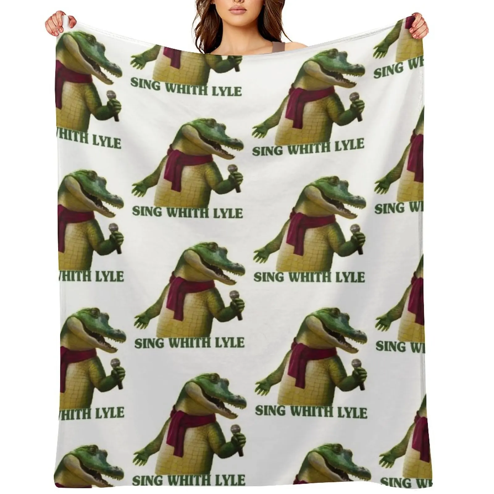 

Crocodile-Lyle Style funny shirt Throw Blanket Comforter Beautifuls heavy to sleep Blankets