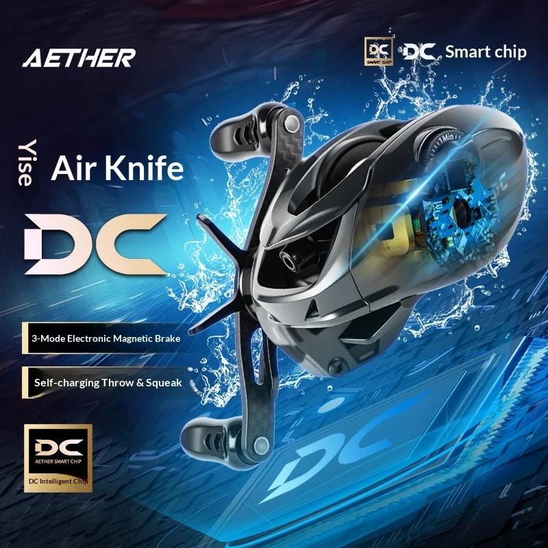 

Wind Blade DC Baitcasting Reel Smart Electronic Brake Micro Lure Long Cast Anti Backlash Sound Drag Fishing Reel