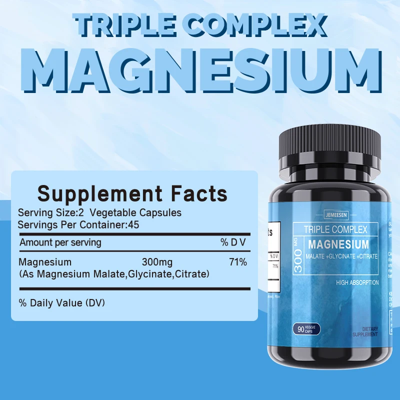 Magnesium Complex Supplement for Calm, Relaxation, Sleep, Heart & Bone Health, Stress Relief, Hands And Feet Cramps, Soreness