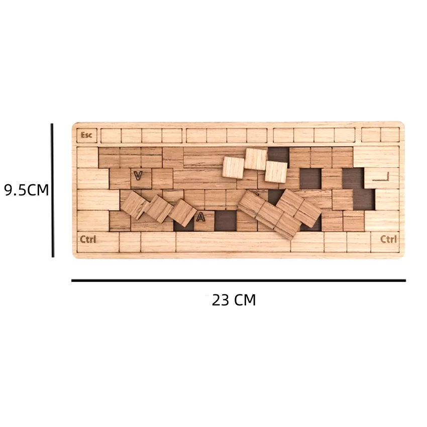 لعبة ألغاز Tastatur 15 Mind Boggling الخشبية، لعبة ألغاز خرز العقل