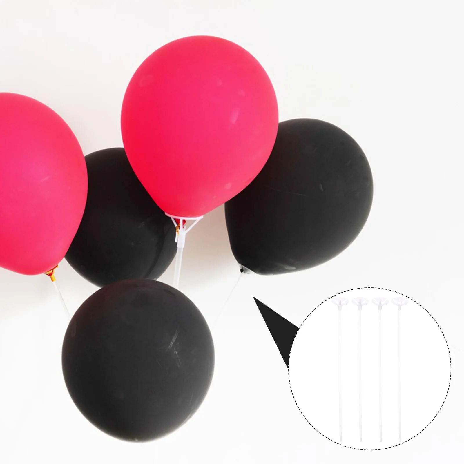 

100 Pcs Decorations Balloon Rod Stands Party Supplies Balloons Sticks for Table Bracket Transparent Pole Father