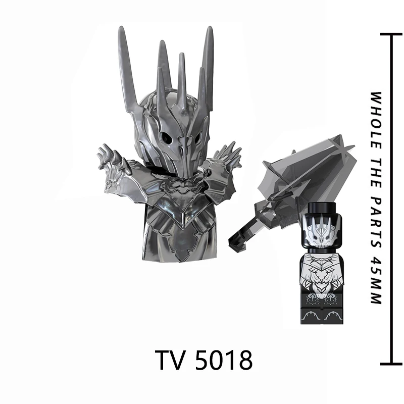 TV5001-5018 Medieval Movie Knights Uruk hai Ring Wraiths Action Figures Accessories Building Blocks Toys Children TV6401 TV6402