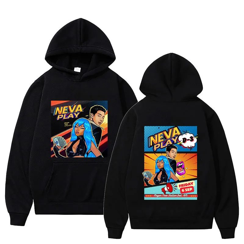 Megan Thee Stallion Neva Playd Hoodies 2024 Hip Hop Aesthetic Sweatshirts Men Women Oversized Clothing Printing Pullovers