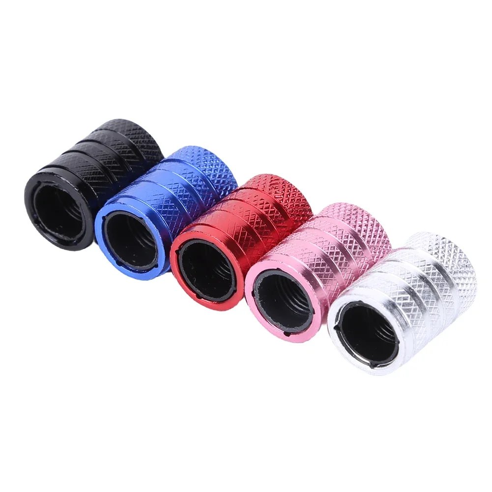 4Pcs Tire Air Caps with Plastic Liner Tyre Rim Stem Cover Leak-Proof Wheel Tyre Stem Valve Cap for Car Truck Motorcycle SUV Bike