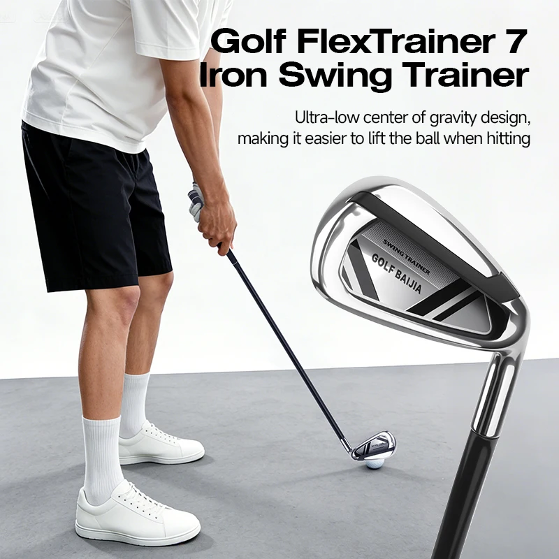Seven-Iron Golf Weighted Swing Practice Stick - Swing Correction Device Specially Designed Equipment for Golf Training