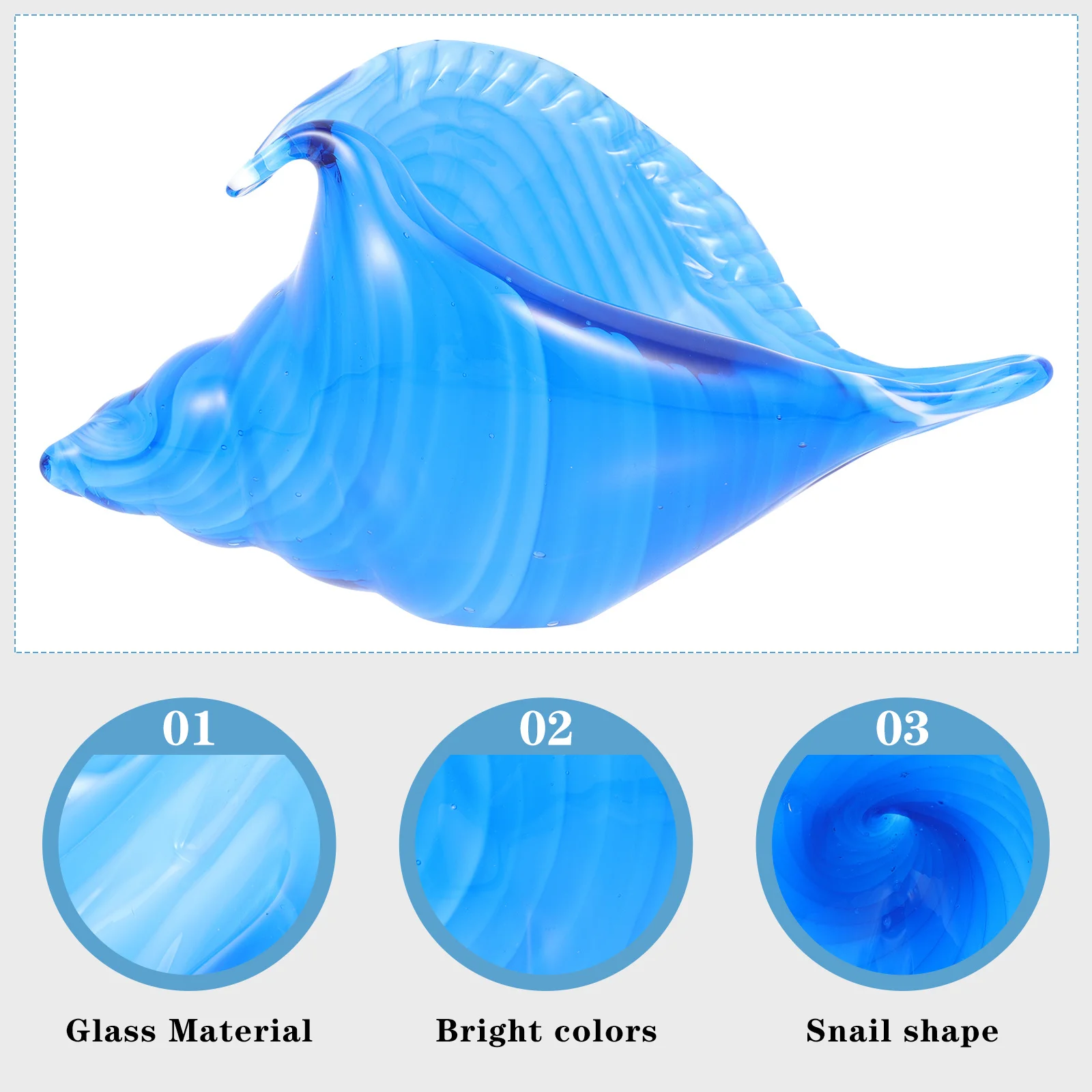 قسط الزجاج البحر الحلزون الشكل بسيط سخية Outlook صنعة بديعة ديكور محلي الإبداعية البحر الحلزون الزينة